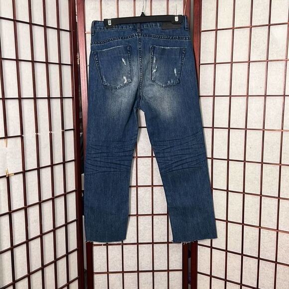 NWT ONE X ONE TEASPOON HOOLIGANS STRAIGHT LEG DISTRESSED JEANS SIZE 24 - Picture 3 of 6